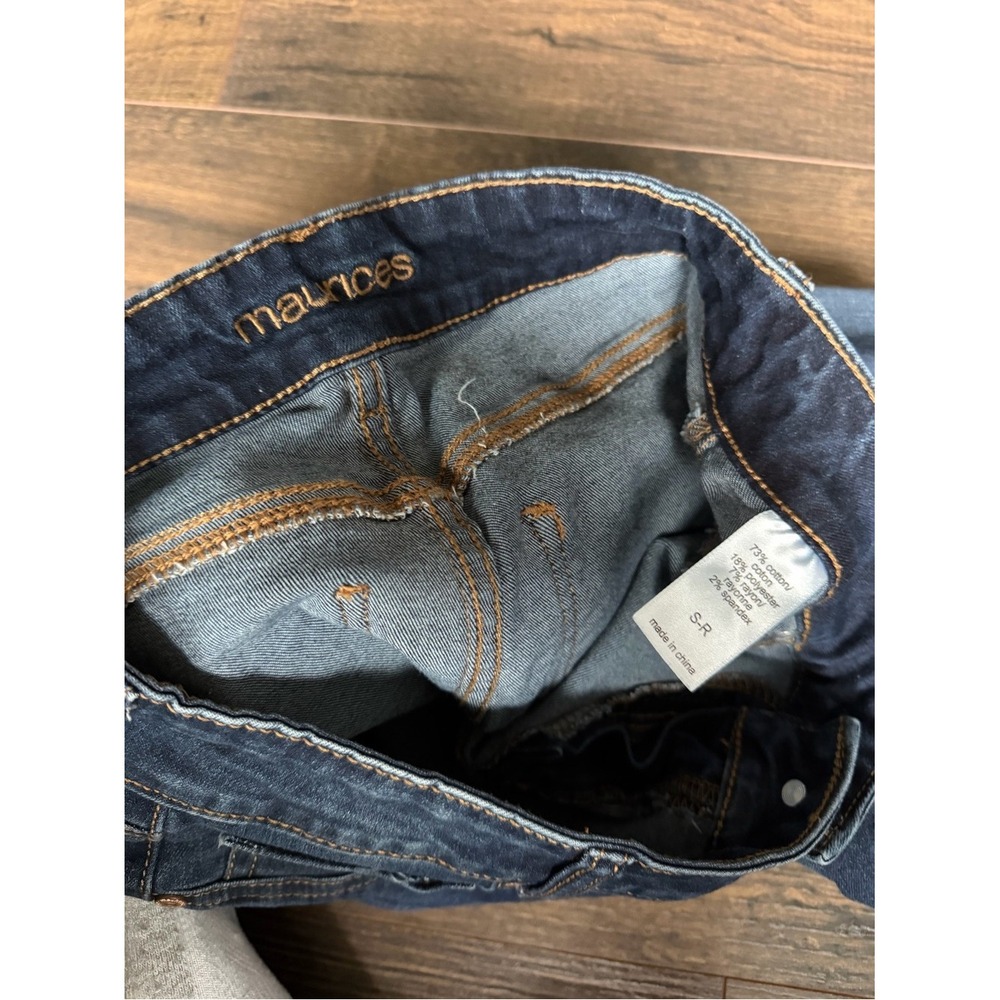 Maurices Womens Dark Wash Skinny Ankle Zip Jeans Size Small-R Denim 0063 - Picture 3 of 5